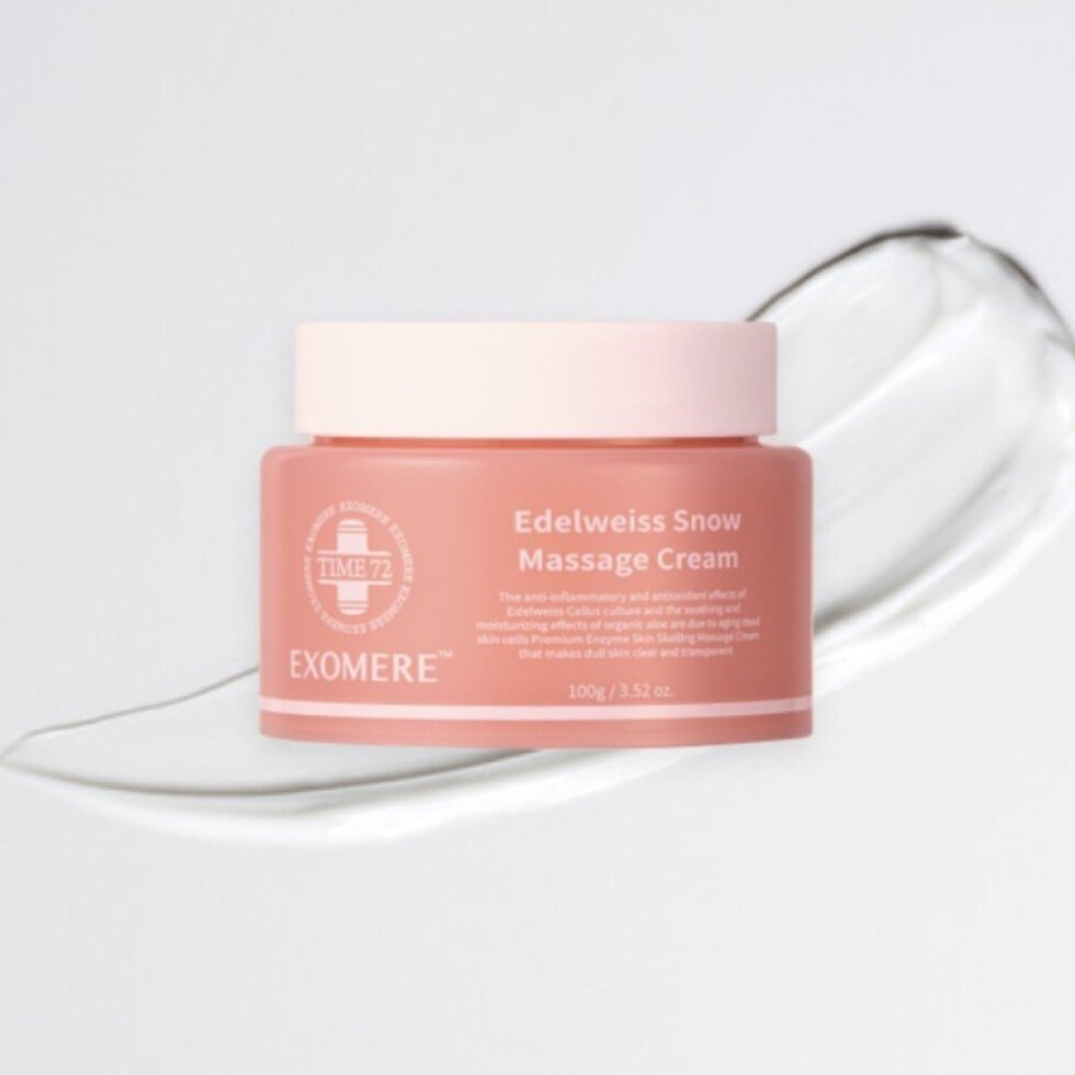 Exomere - Edelweiss Snow Massage Cream - Čisticí a exfoliační krém s protěží alpskou a tranexamovou kyselinou 100 g