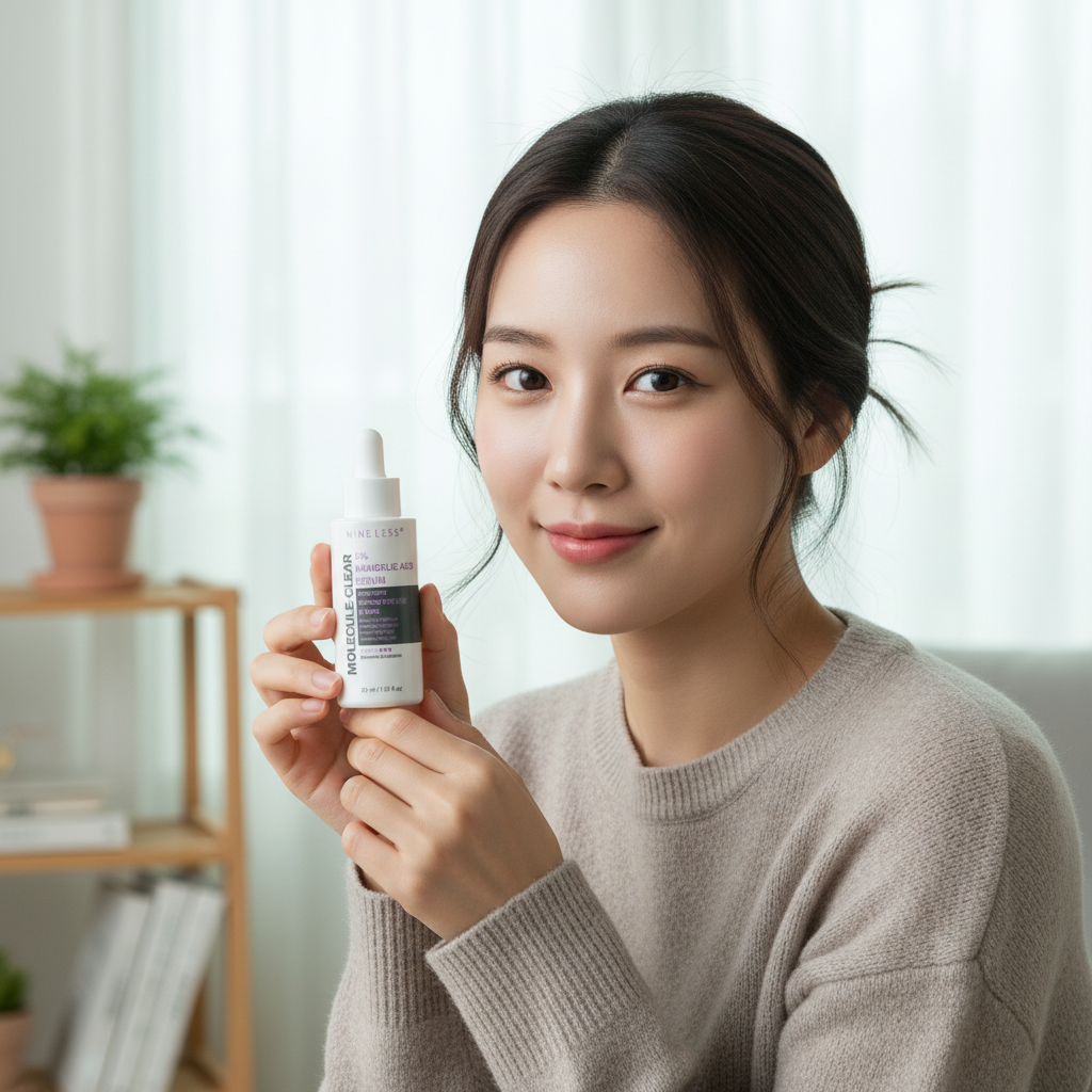 NINE LESS - MOLECULE CLEAR 5% MANDELIC ACID SERUM - Jemné exfoliační sérum s 5% kyselinou mandlovou pro citlivou a problematickou pleť 30 ml