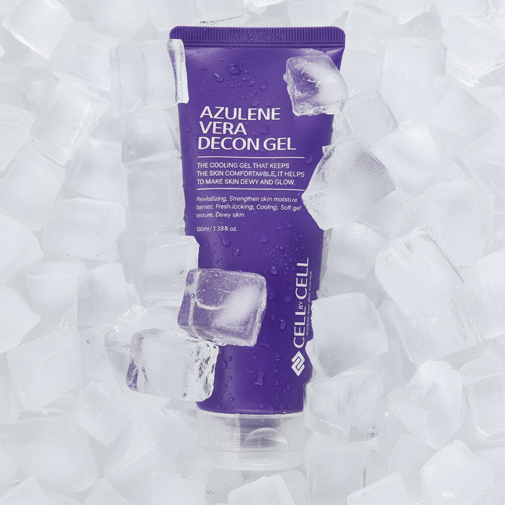 CELL BY CELL - AZULENE VERA DECON GEL - Vysoce koncentrovaný zklidňující gel s azulénem a CICA pro podrážděnou pleť 280 ml EXTRA VELKÉ BALENÍ