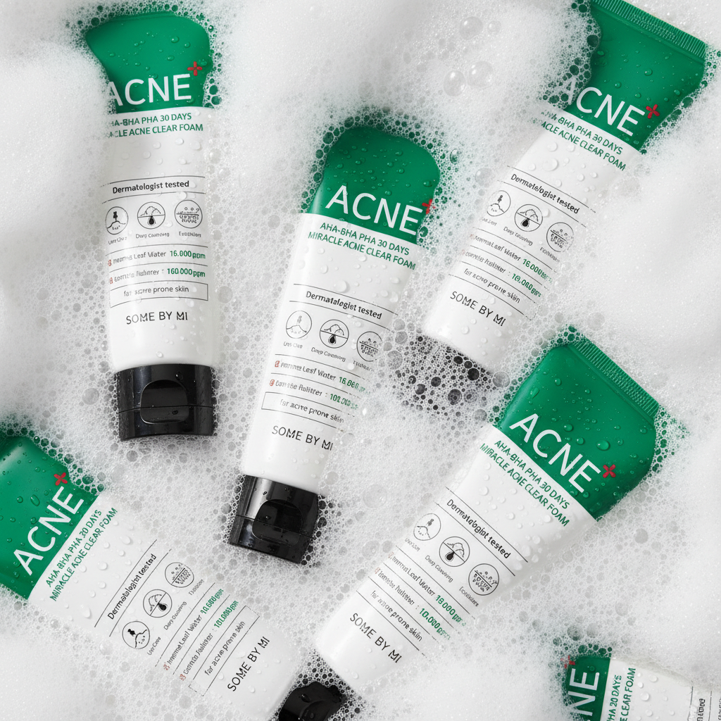 SOME BY MI – AHA-BHA-PHA 30 Days Miracle Acne Clear Foam – Čisticí pěna s AHA, BHA a PHA kyselinami 100 ml