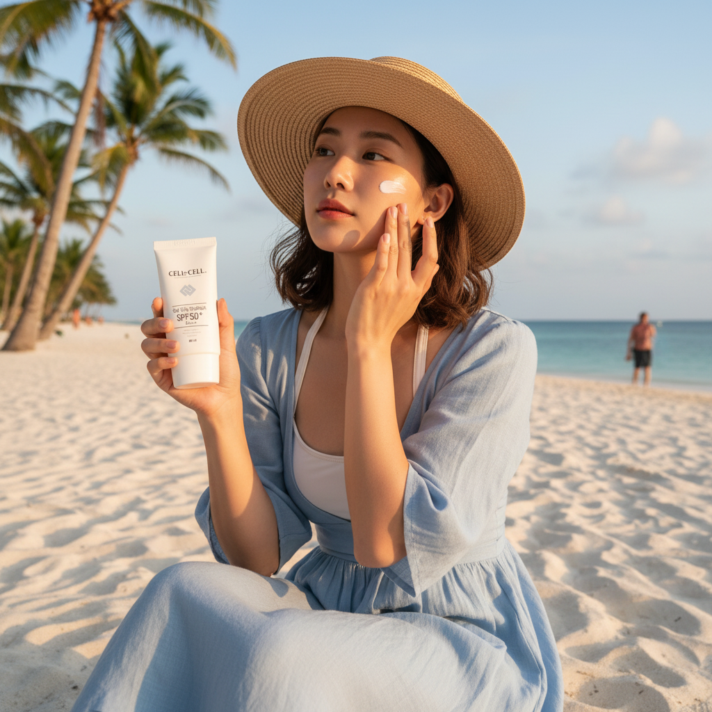 CELL BY CELL - SOFT SILKY SUN BLOCK SPF50+ PA+++ - Hydratační pleťový krém s SPF 50+ 50 ml