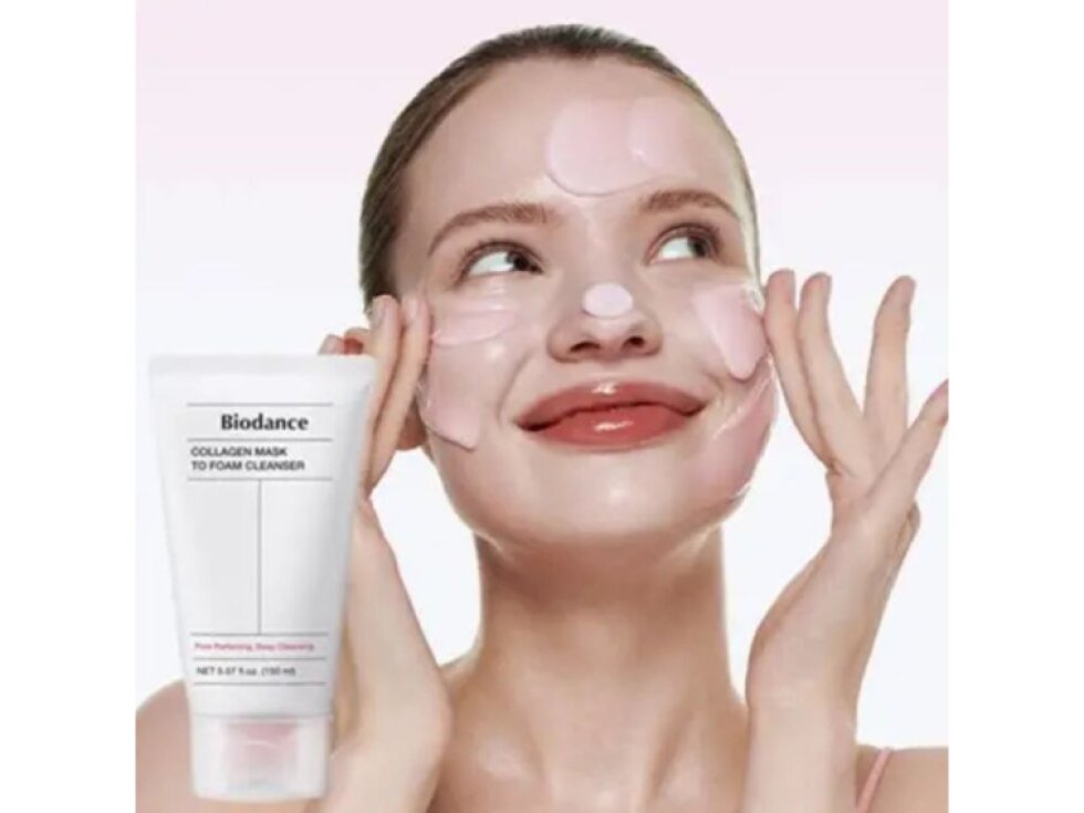 BIODANCE - COLLAGEN MASK TO FOAM CLEANSER - Kolagenová čisticí maska a pěna 2v1 pro čisté póry a pevnější pleť 150 ml