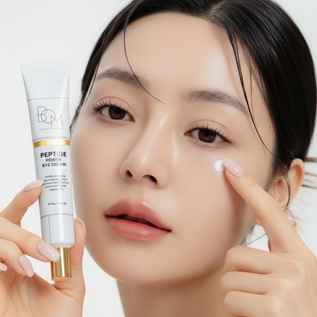 B.O.M. - PEPTIDE POWER EYE CREAM - Luxusní protivráskový oční krém s peptidy a 24k zlatem 30 g