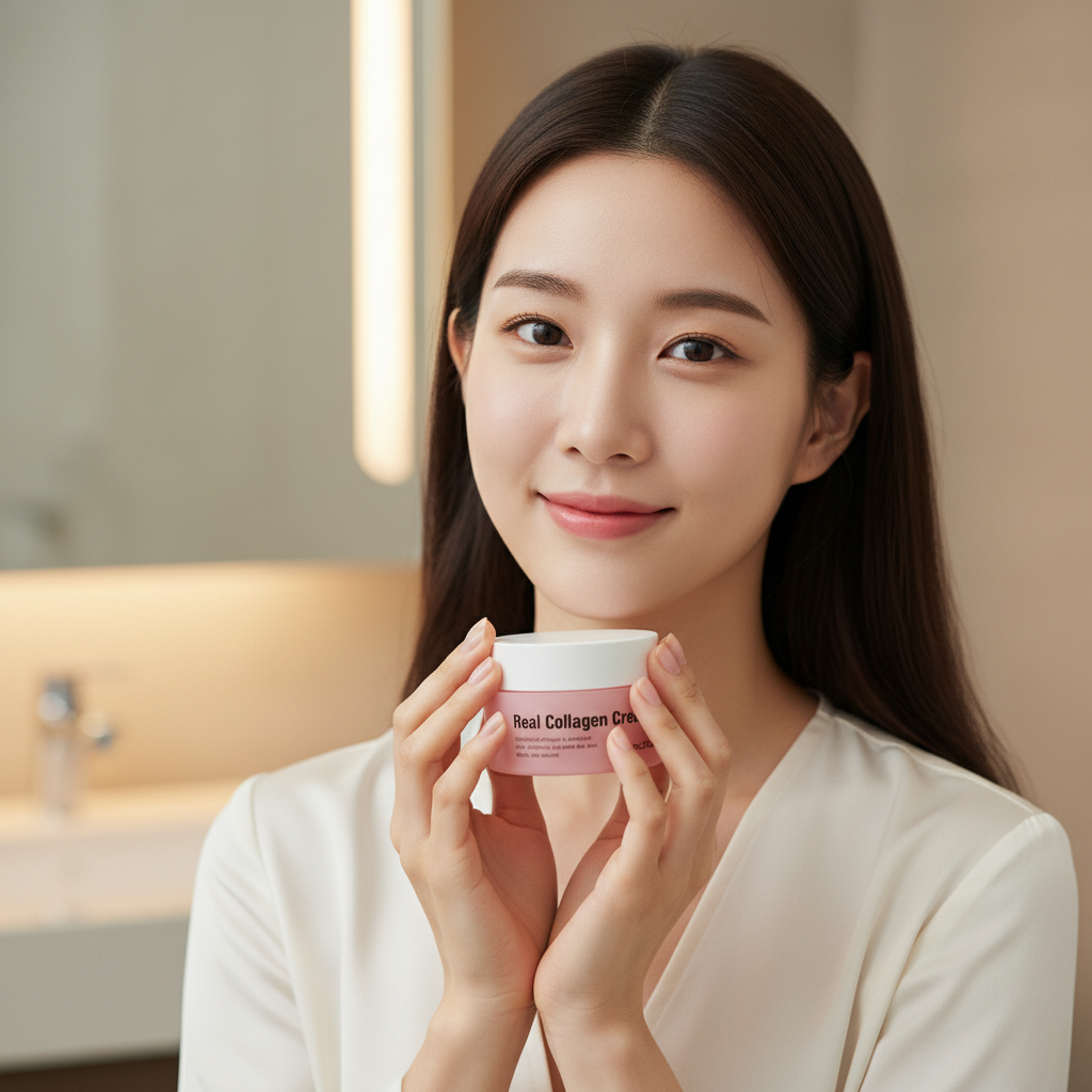 MEDITIME - REAL COLLAGEN CREAM - Hydratační, rozjasňující a zpevňující pleťový krém s hydrolyzovaným kolagenem 50 ml