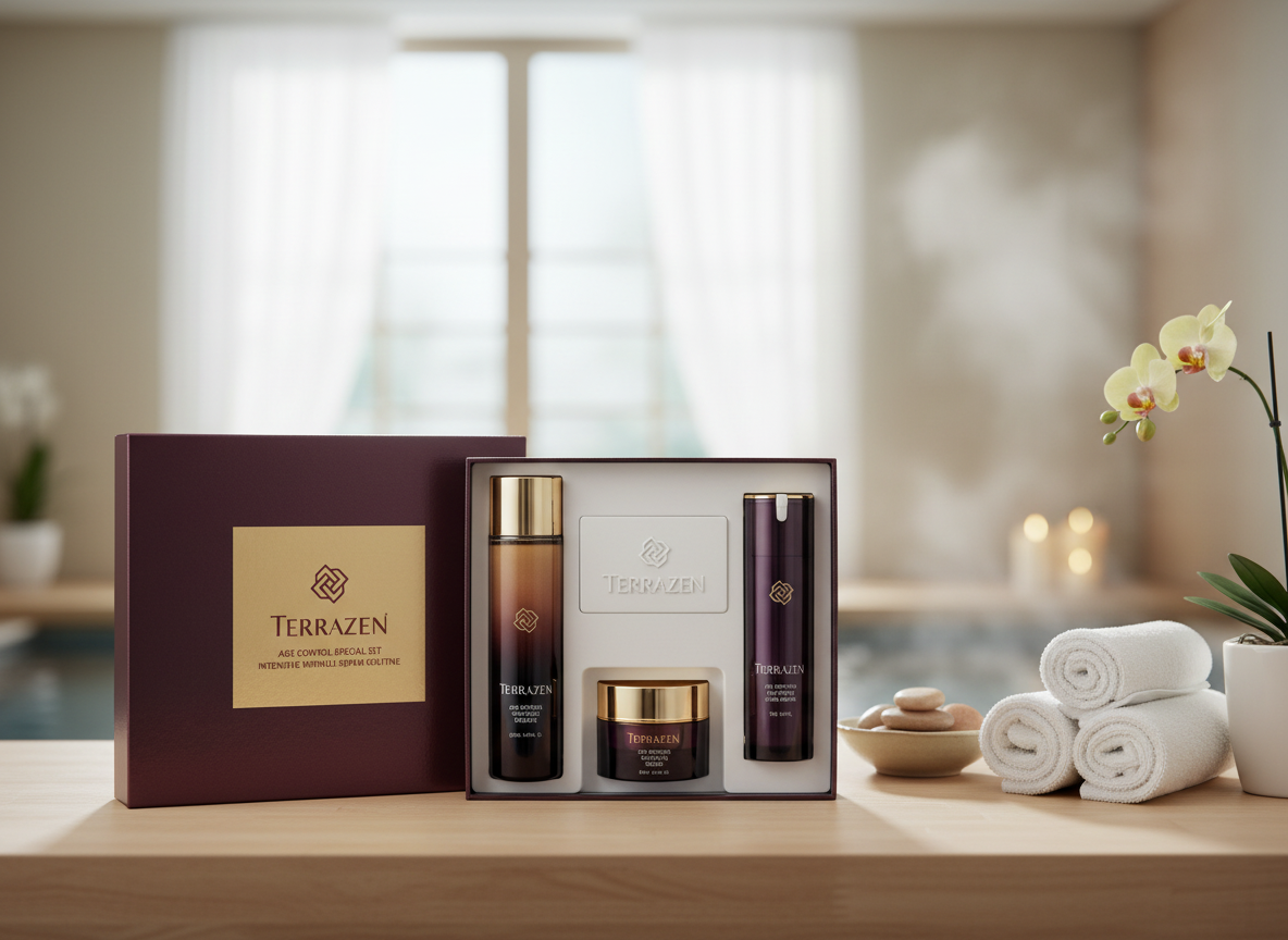 TERRAZEN - AGE CONTROL SPECIAL SET - Dárkové balení luxusní péče pro zralou a unavenou pleť 3 produkty
