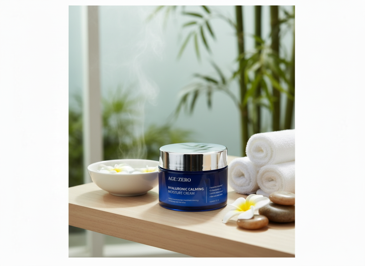 AGE:ZERO - HYALURONIC CALMING MOISTURE CREAM - Zklidňující hydratační krém s kyselinou hyaluronovou a centellou 200 ml