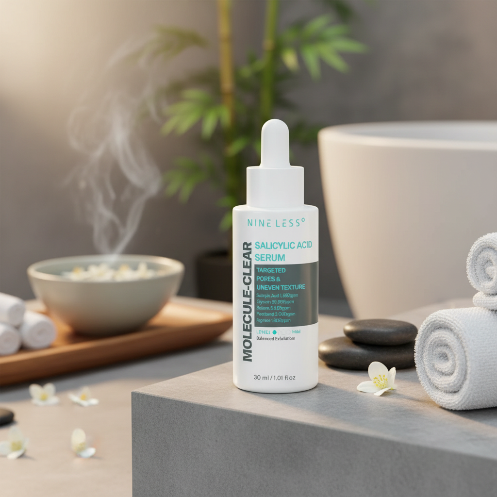 NINE LESS - MOLECULE CLEAR SALICYLIC ACID SERUM - Čisticí sérum s kyselinou salicylovou pro ucpané póry, akné a nerovnou texturu pleti 30 ml