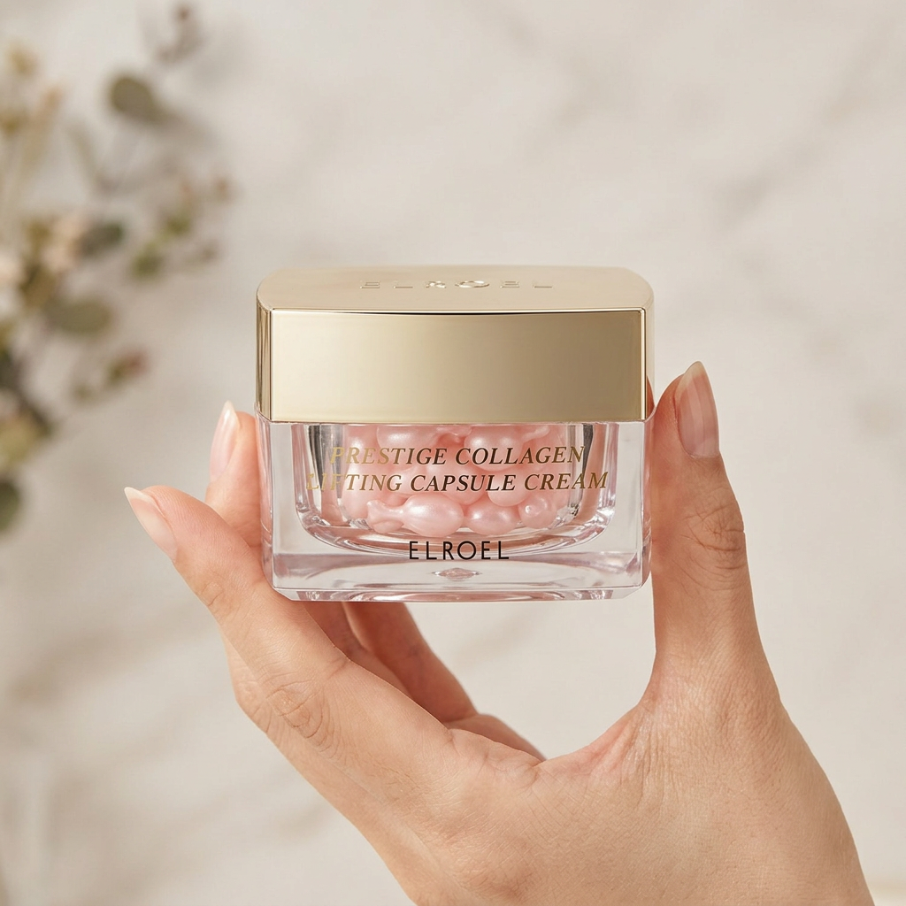 Elroel - Prestige Collagen Lifting Capsule Cream - Zpevňující kapslový krém s kolagenem, peptidy a Volufiline® 55 ml