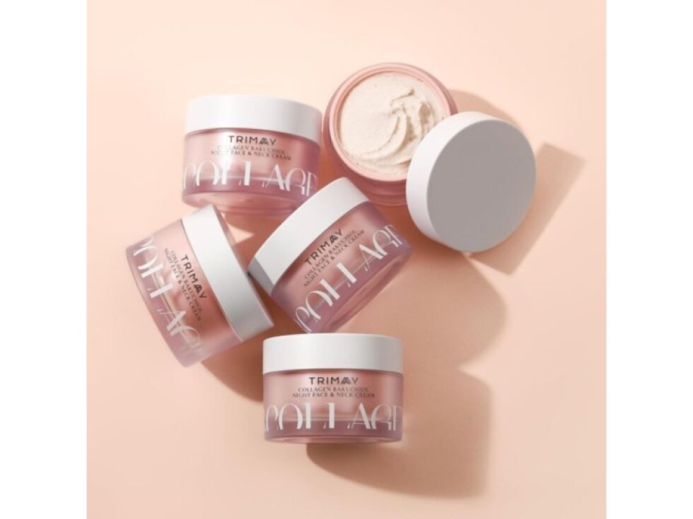 TRIMAY - COLLAGEN BAKUCHIOL NIGHT FACE & NECK CREAM - Noční kolagenový krém s bakuchiolem na obličej a krk 50 ml