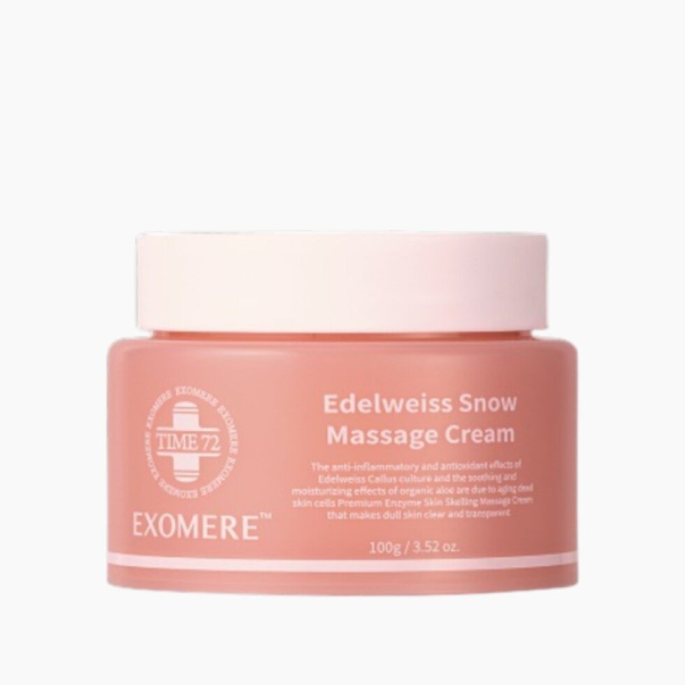 Exomere - Edelweiss Snow Massage Cream - Čisticí a exfoliační krém s protěží alpskou a tranexamovou kyselinou 100 g