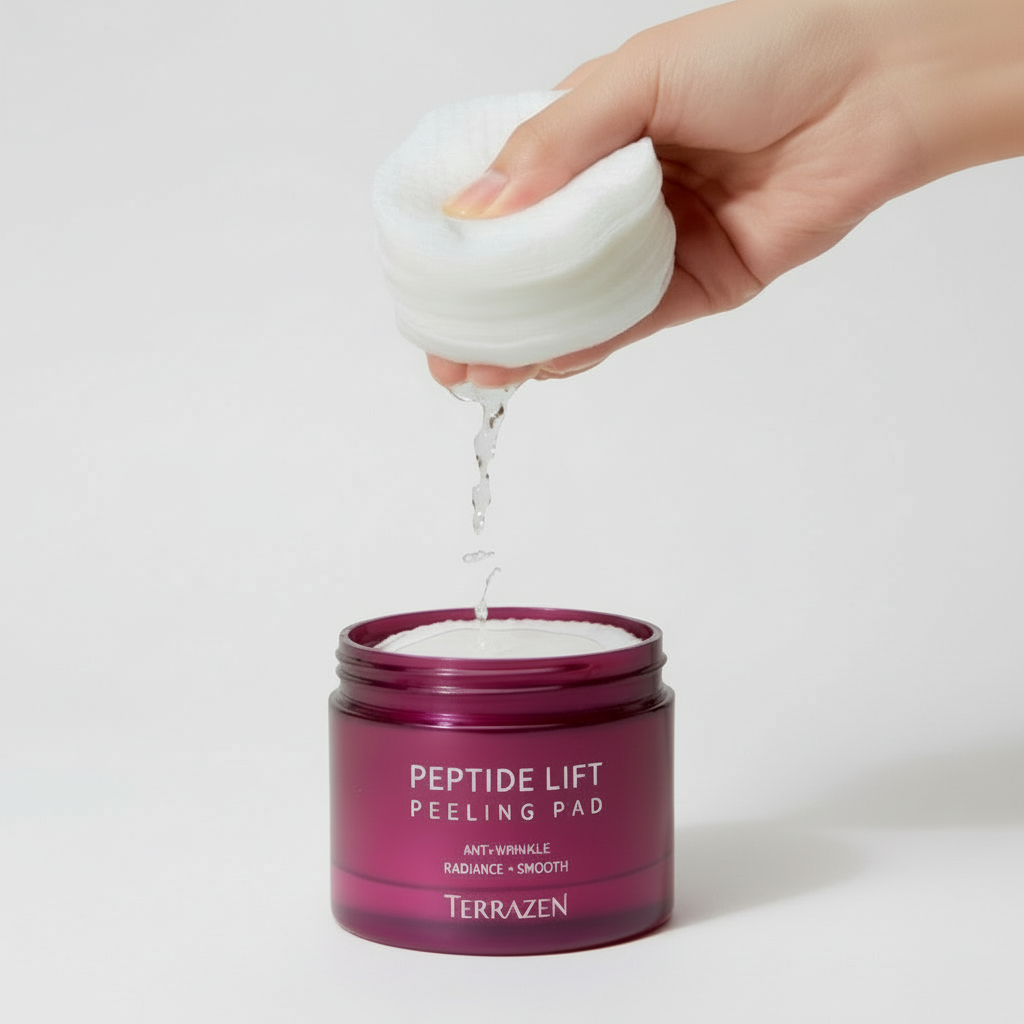 TERRAZEN - PEPTIDE LIFT PEELING PAD - Dvoufázové exfoliační peelingové tamponky s liftingovým efektem 60 ks