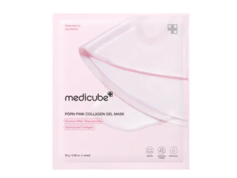 MEDICUBE - PDRN PINK COLLAGEN GEL MASK - Luxusní hydrogelová kolagenová maska s PDRN a peptidy 1 ks