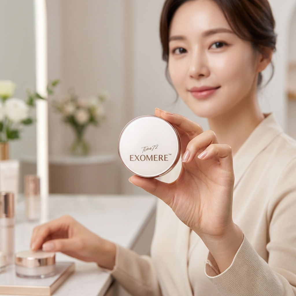 Exomere - Recovery Balm Plus - Regenerační cushion make-up s exosomy Hallabong, peptidy a SPF 35 PA++ - odstín 25, 15 g