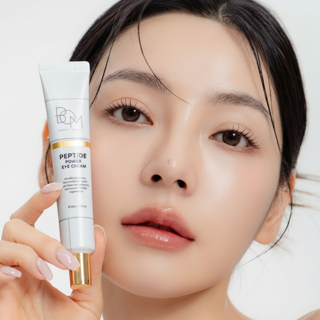 B.O.M. - PEPTIDE POWER EYE CREAM - Luxusní protivráskový oční krém s peptidy a 24k zlatem 30 g