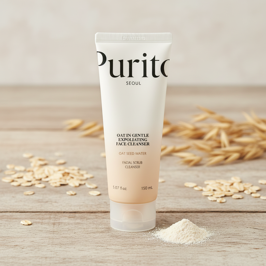 PURITO SEOUL - OAT IN GENTLE EXFOLIATING FACE CLEANSER - Jemný exfoliační čisticí gel s ovsem 150 ml