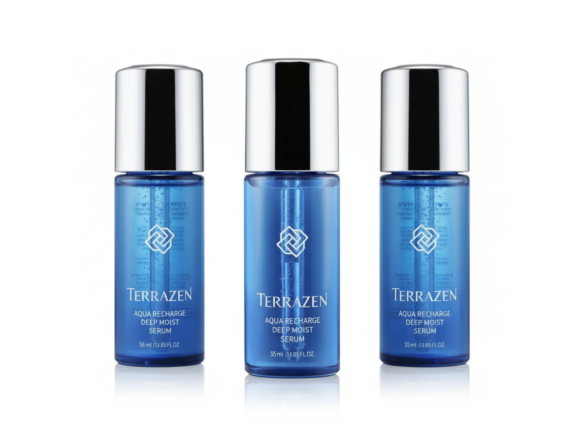 TERRAZEN - AQUA RECHARGE DEEP MOIST SERUM - Hloubkově hydratační pleťové sérum s kyselinou hyaluronovou a ceramidy 55 ml