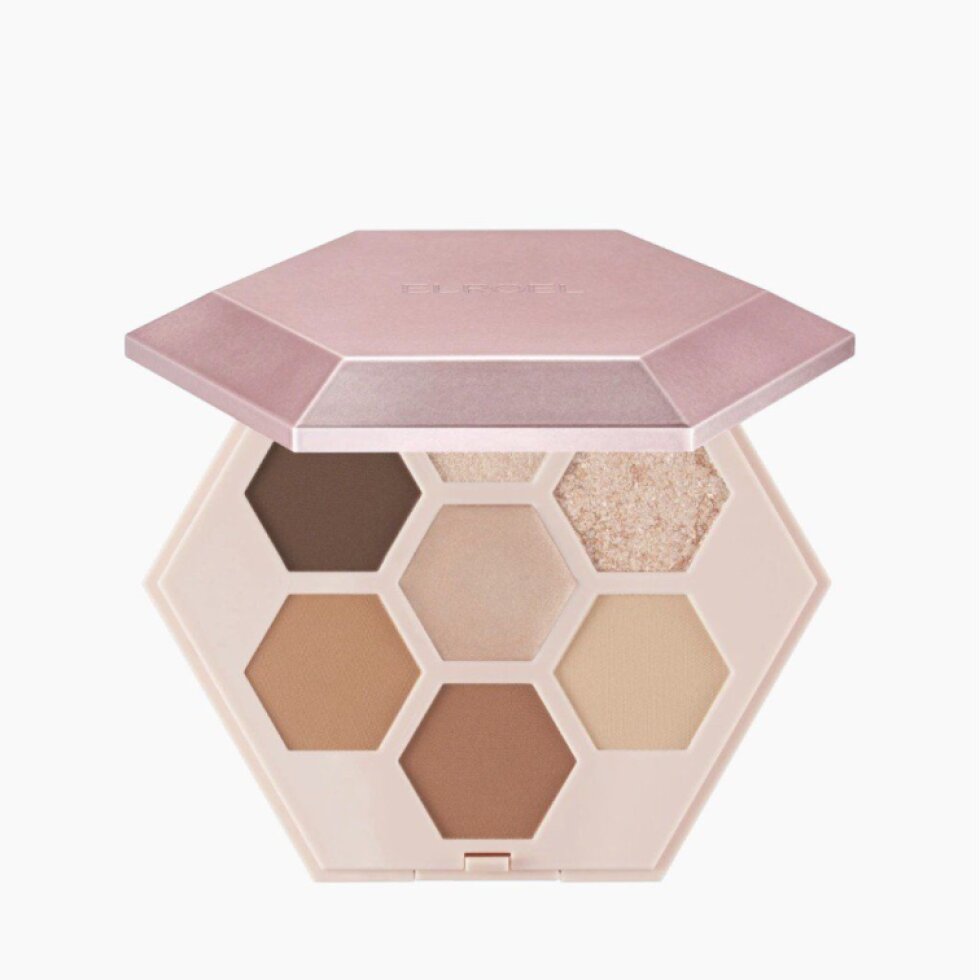Elroel - Barely Mood Eyeshadow Palette - 01 Brown Mauve - Paletka očních stínů v elegantních hnědo-mauve tónech 8,7 g