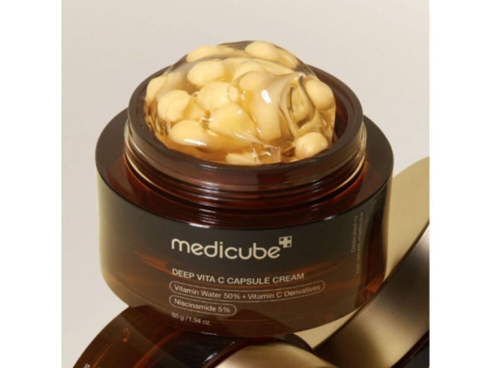 MEDICUBE - DEEP VITA C CAPSULE CREAM - Rozjasňující pleťový krém s mikro kapsulemi vitamínu C 50 ml