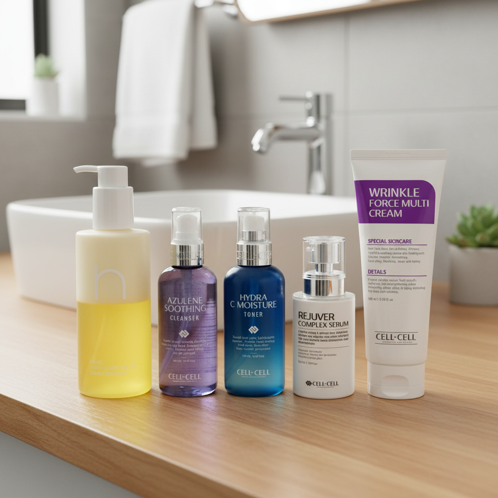 CELL BY CELL - RUTINA PODLE OLGY MENZELOVÉ - Luxusní anti-age rutina s peptidy pro zářivou a pevnou pleť 5 produktů