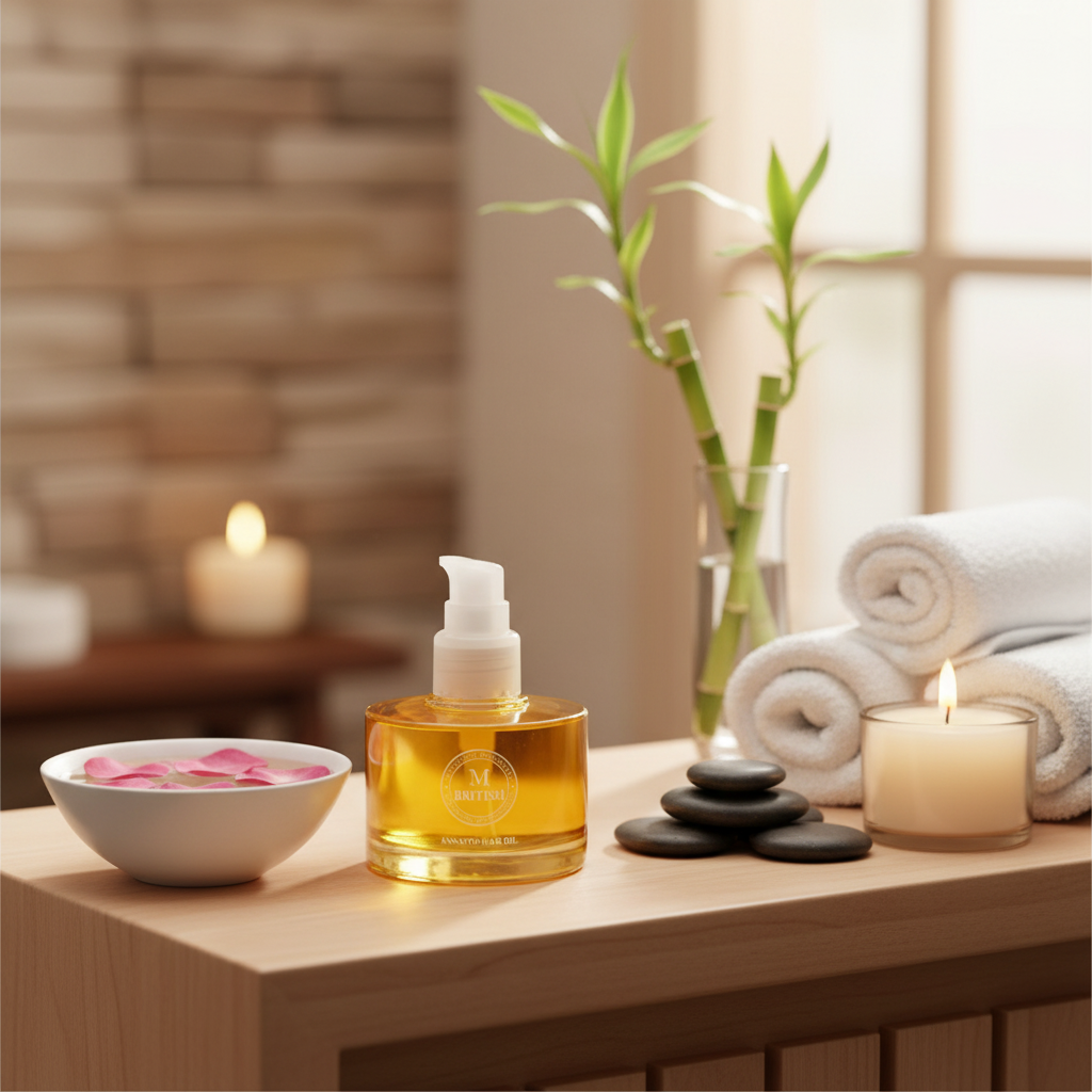 Luxusní vlasový olejíček BRITISH M Annatto s annatto olejem pro lesk a výživu vlasů