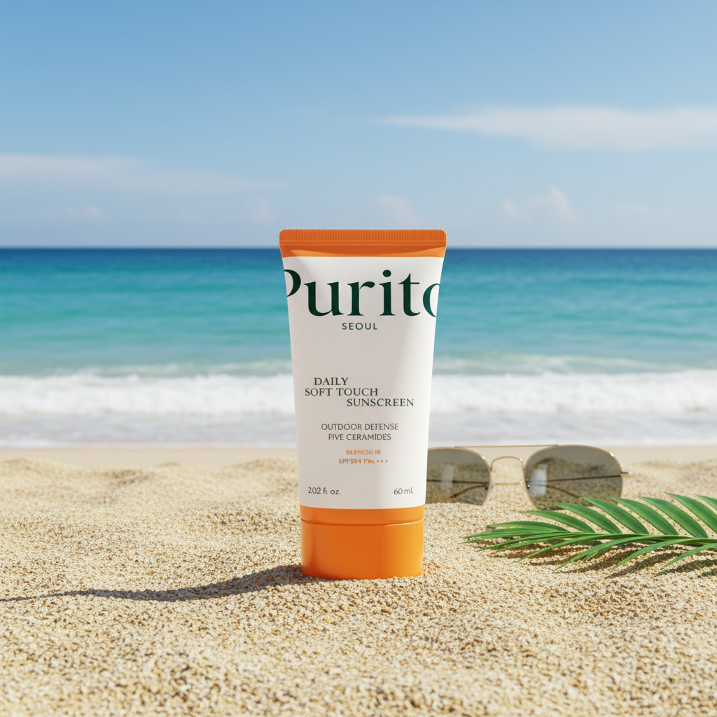 PURITO SEOUL - DAILY SOFT TOUCH SUNSCREEN SPF50+ PA++++ - Lehký a zklidňující opalovací krém s ceramidy a centellou 60 ml