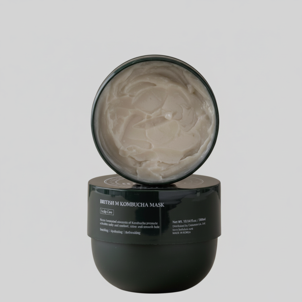 BRITISH M Kombucha Mask – korejská vlasová maska bez silikonů pro regeneraci vlasů