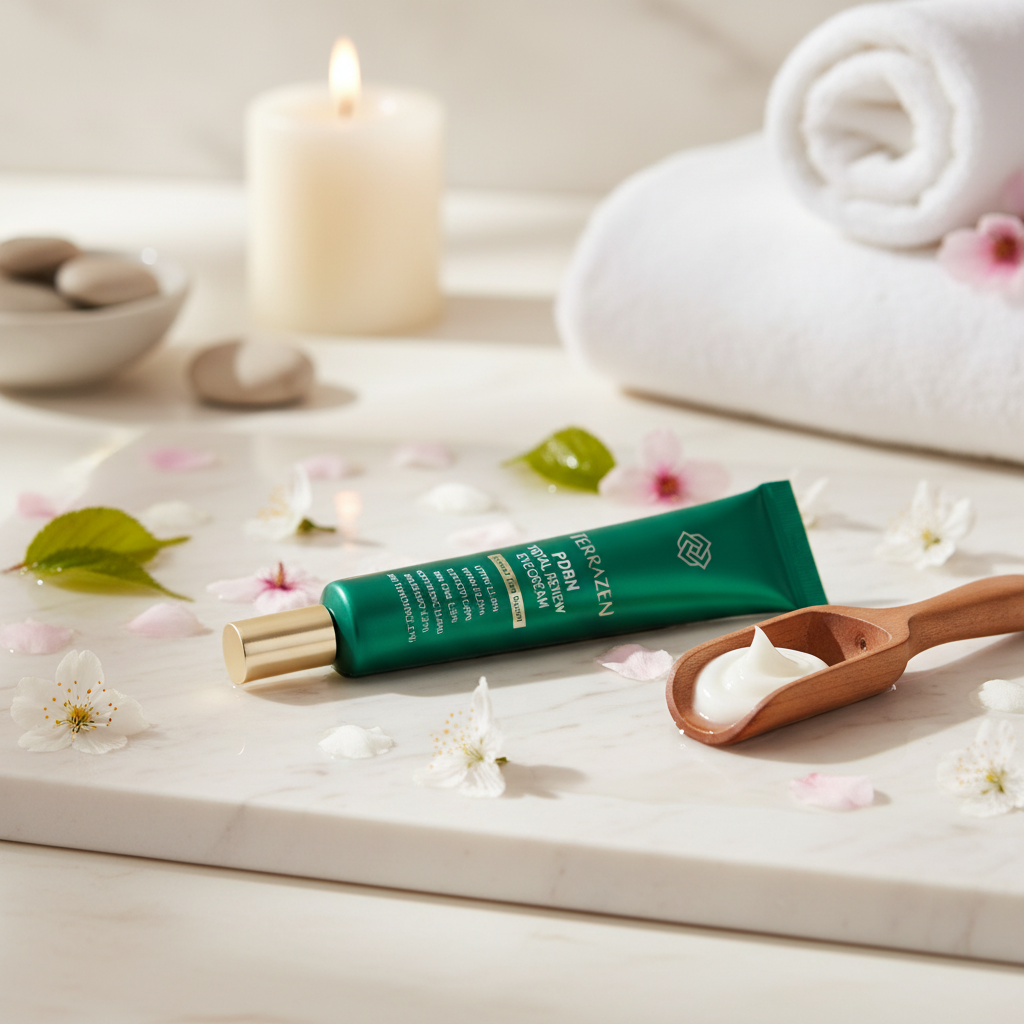 TERRAZEN - PDRN TOTAL RENEW EYE CREAM - Protivráskový regenerační oční krém pro hladké a rozjasněné oční okolí 30 ml