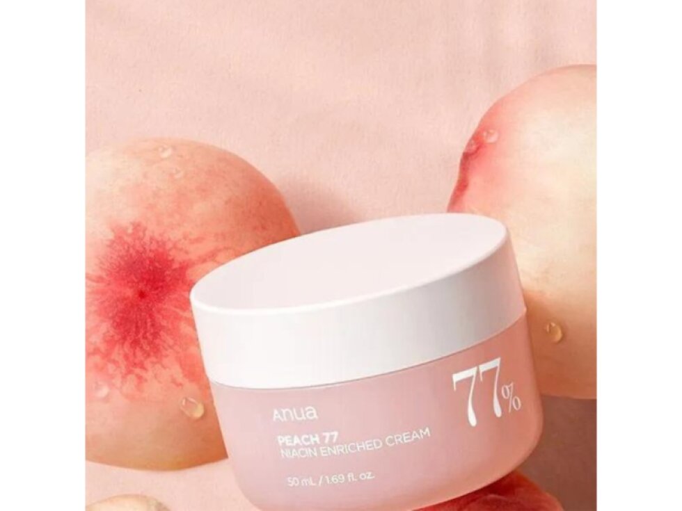 ANUA - PEACH 77% NIACIN ENRICHED CREAM - Hydratační a rozjasňující pleťový krém s broskvovým extraktem 77 % a niacinamidem 50 ml