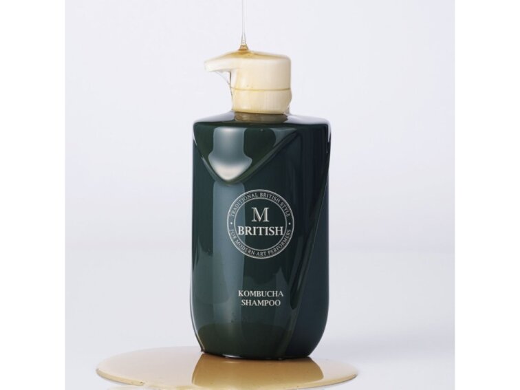 BRITISH M - KOMBUCHA SHAMPOO - Korejský vlasový šampon bez silikonů proti vypadávání vlasů 750 ml