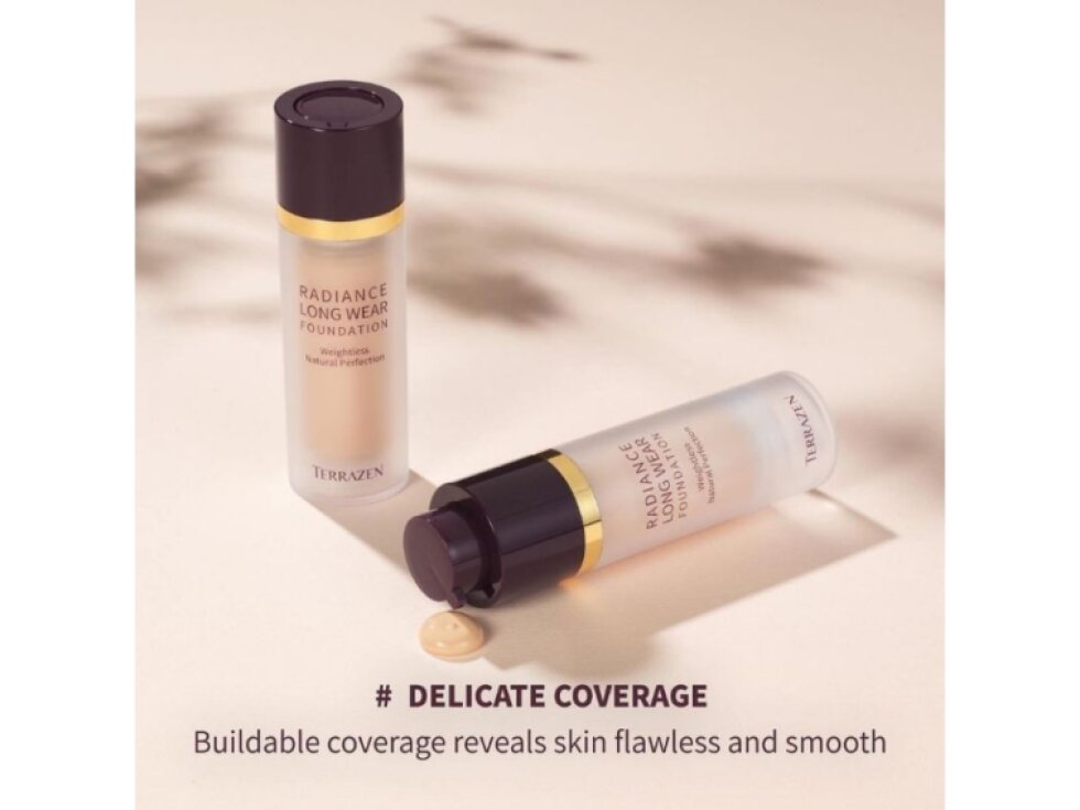 TERRAZEN - RADIANCE LONG WEAR FOUNDATION - Sametový dlouhotrvající protivráskový make-up s anti-aging složkami - Odstín 23 Natural Beige 30 ml