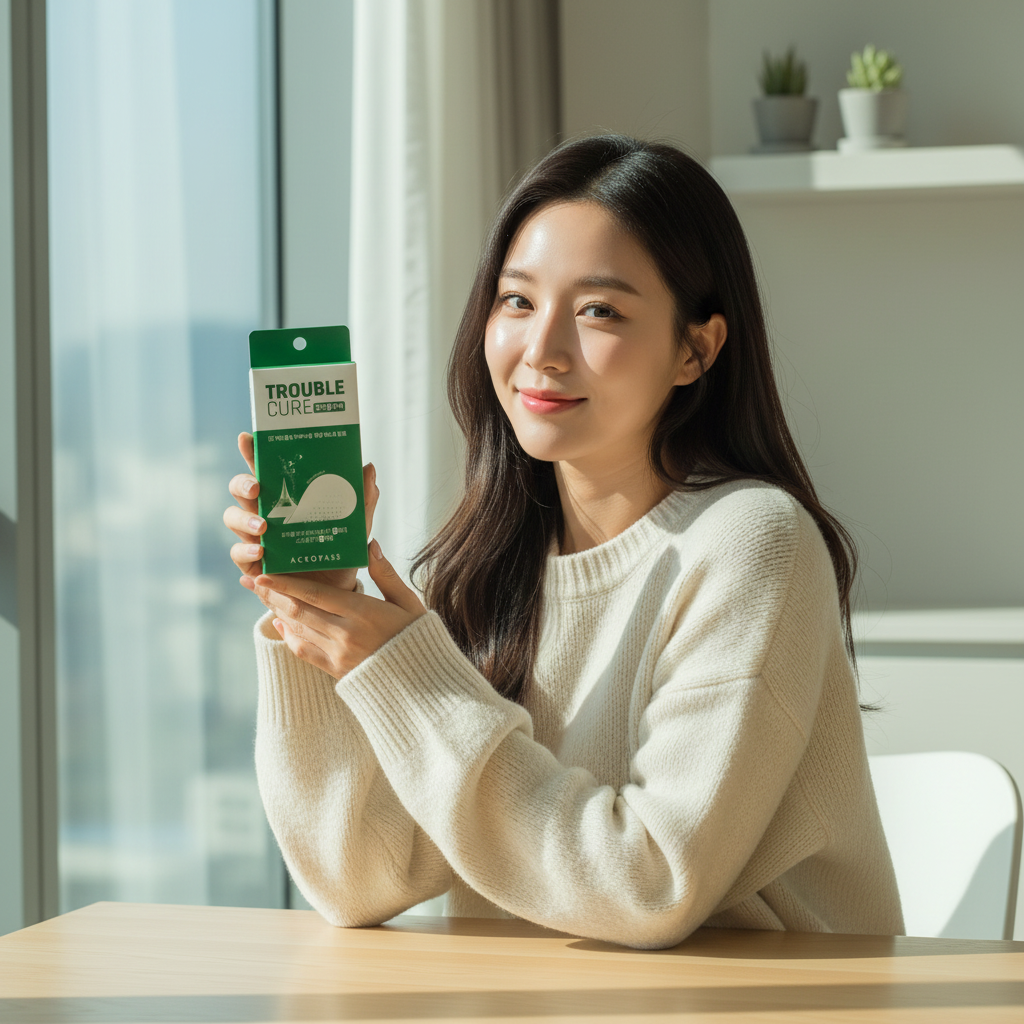 ACROPASS - TROUBLE CURE SET - Lokální sada na akné s mikrojehličkovými náplastmi a čisticí péčí 6 ks