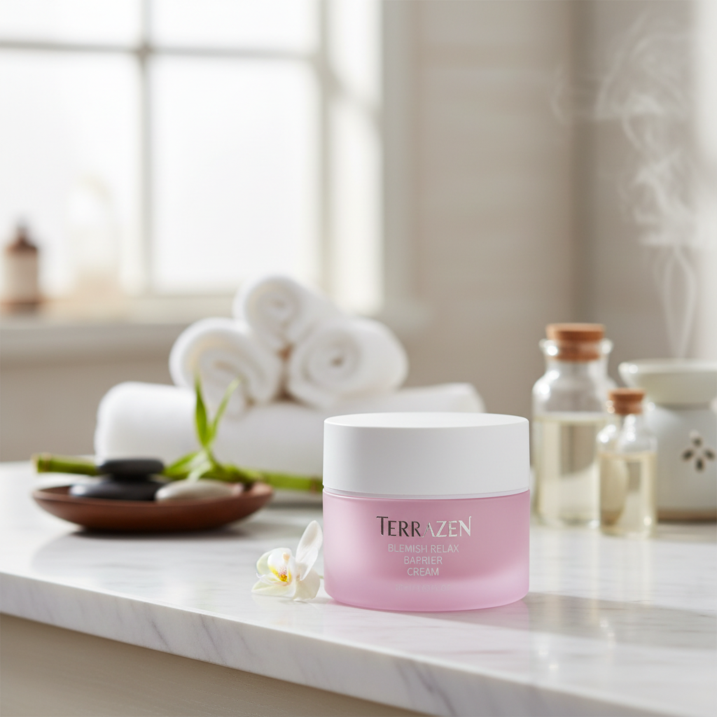 TERRAZEN - BLEMISH RELAX BARRIER CREAM - Zklidňující pečující krém proti zarudnutí, kuperóze a rosacee 50 ml