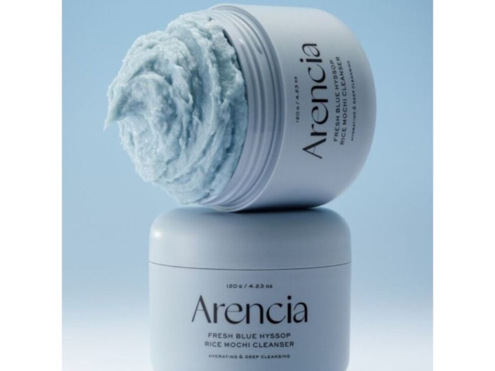 ARENCIA - FRESH BLUE HYSSOP RICE MOCHI CLEANSER - Zklidňující čisticí gel s rýžovým pudrem a hyssopem 120 g