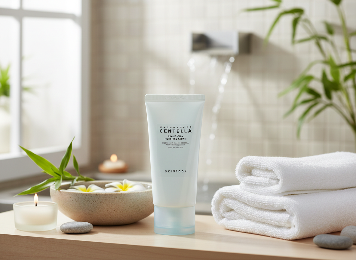 SKIN1004 - MADAGASCAR CENTELLA HYALU-CICA MOISTURE CREAM - Hydratační a zklidňující pleťový krém s Centella Asiatica a kyselinou hyaluronovou 75 ml