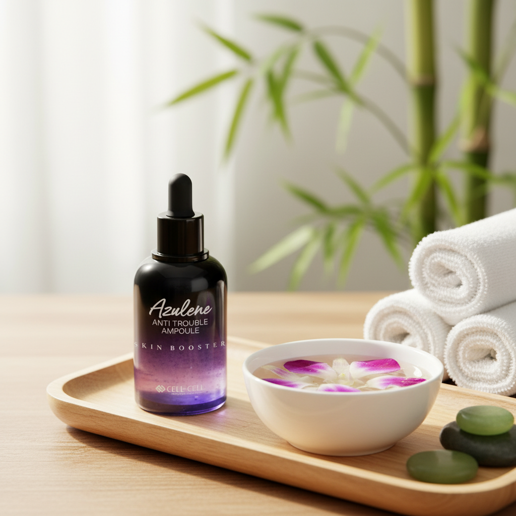 CELL BY CELL - AZULENE ANTI TROUBLE AMPOULE SKIN BOOSTER - Sérum pro zklidnění aknózní pleti a redukci nedokonalostí 50 ml