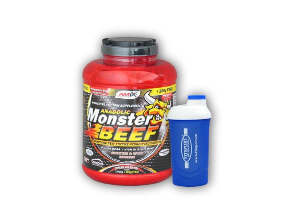 Fitsport Anabolic Monster BEEF 90% Prot. 2200g + šejkr