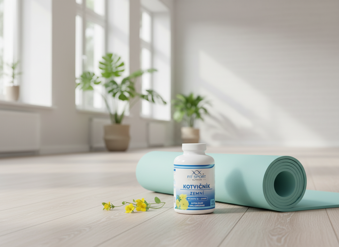 FitSport Nutrition Kotvičník zemní 90% + Vitamin B6 + Zinek 150 kapslí