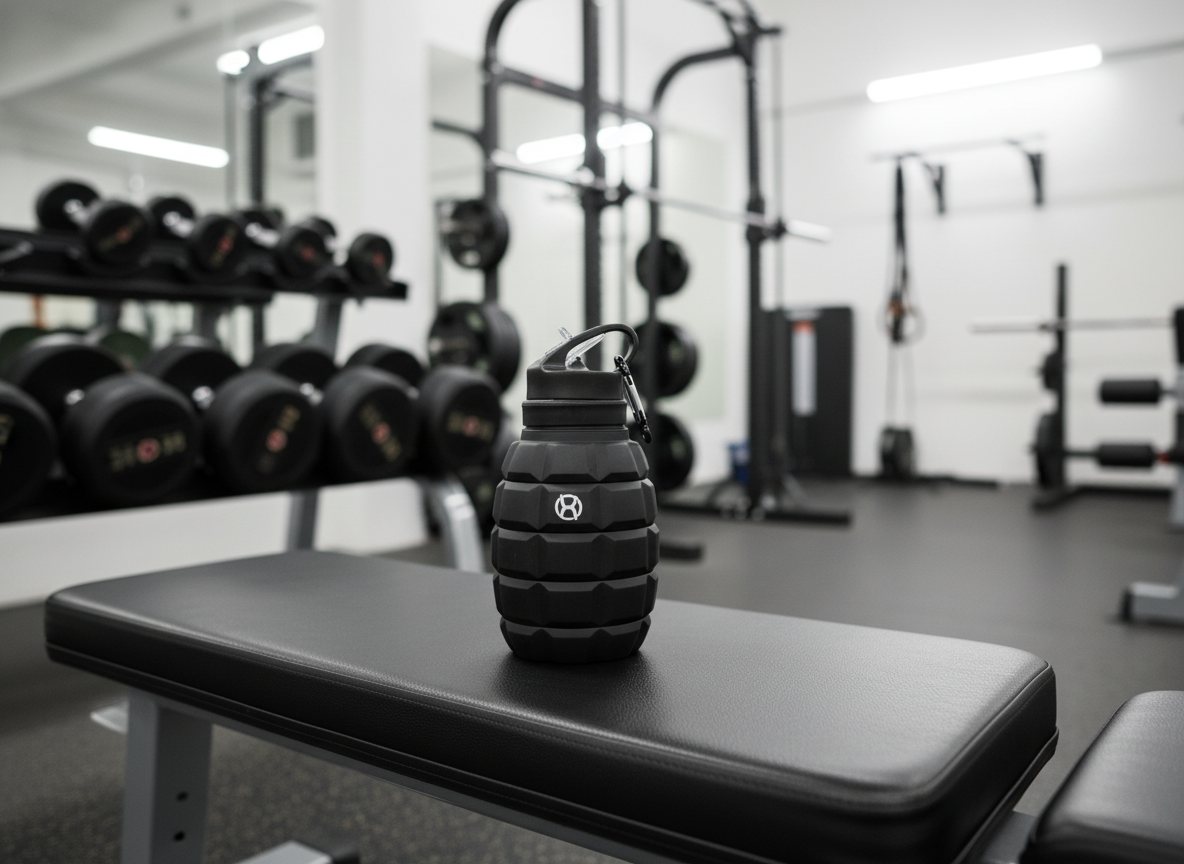 BrainMax Pure Grenade bottle skládací silikonová lahev 580ml