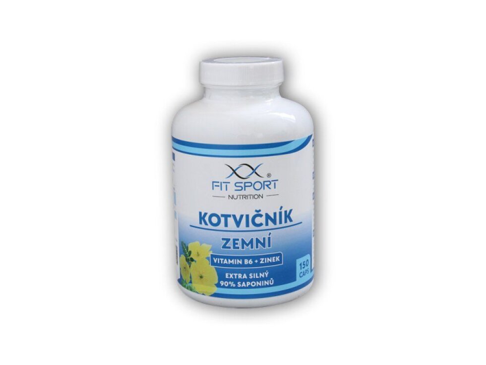 FitSport Nutrition Kotvičník zemní 90% + Vitamin B6 + Zinek 150 kapslí