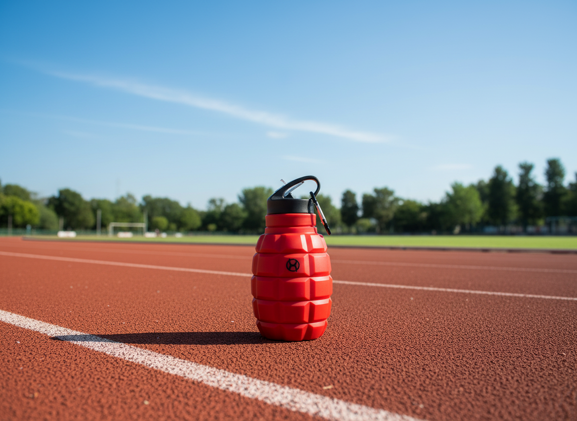 BrainMax Pure Grenade bottle skládací silikonová lahev 580ml