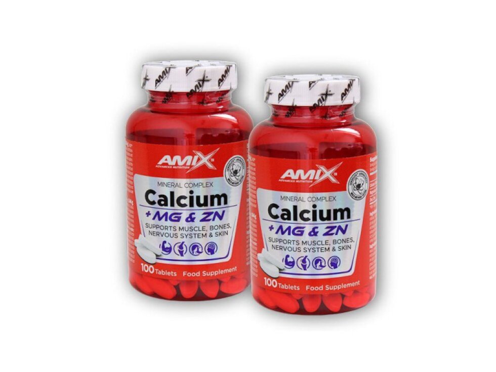 Amix 2x Calcium + Magnesium + Zinek 100tablet