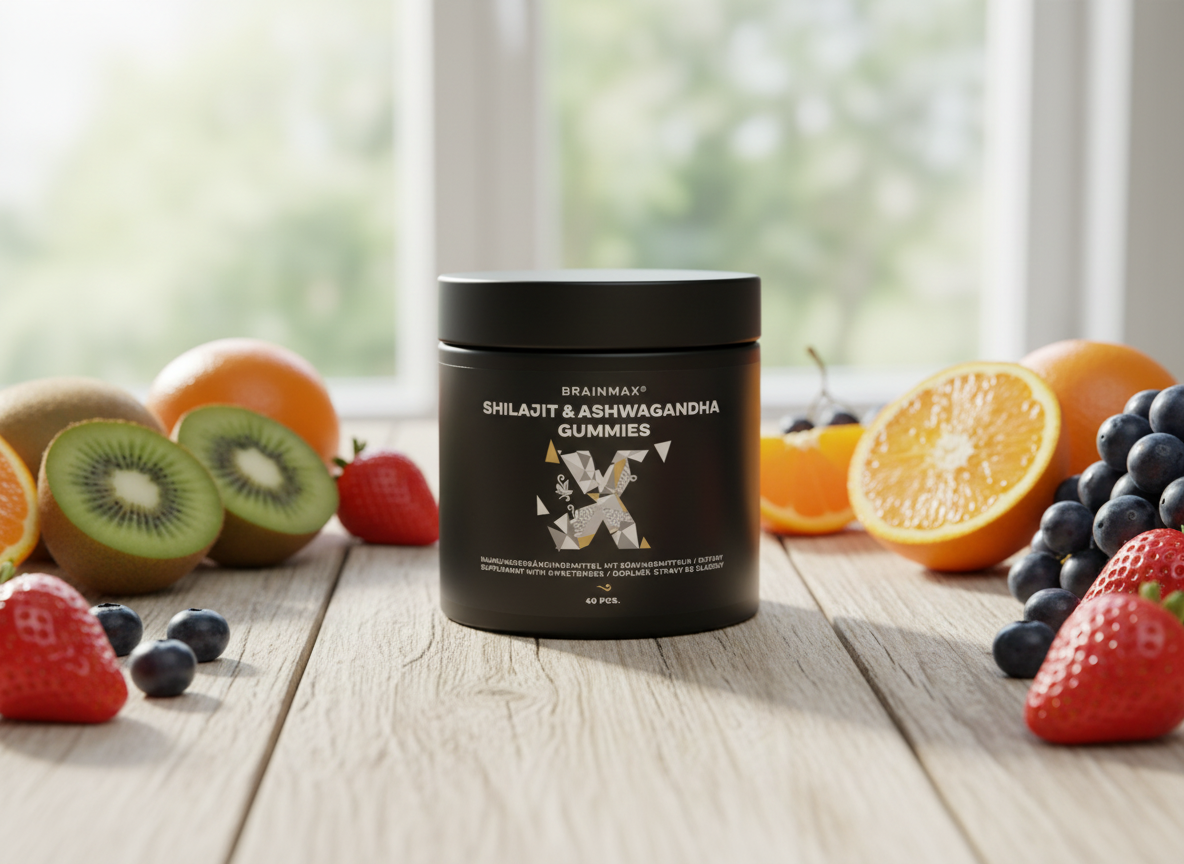 BrainMax Shilajit & Ashwagandha Gummies 60 bonbónů
