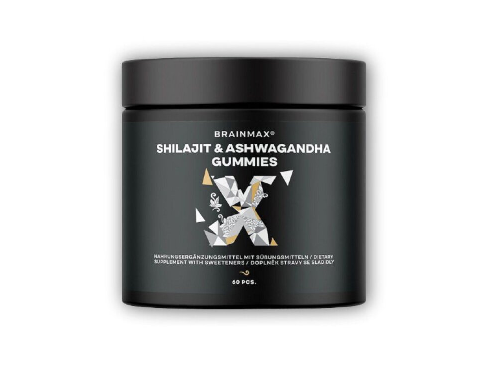 BrainMax Shilajit & Ashwagandha Gummies 60 bonbónů