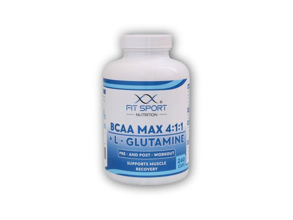 FitSport Nutrition BCAA MAX 4:1:1 + L-Glutamine 240 kapslí