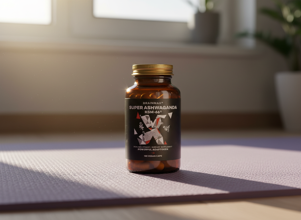 BrainMax Super Ashwagandha extrakt KSM-66 100 rostlinných kapslí