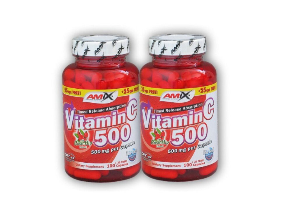 Amix 2x Vitamin C 500mg + Rose Hips 125 kapslí