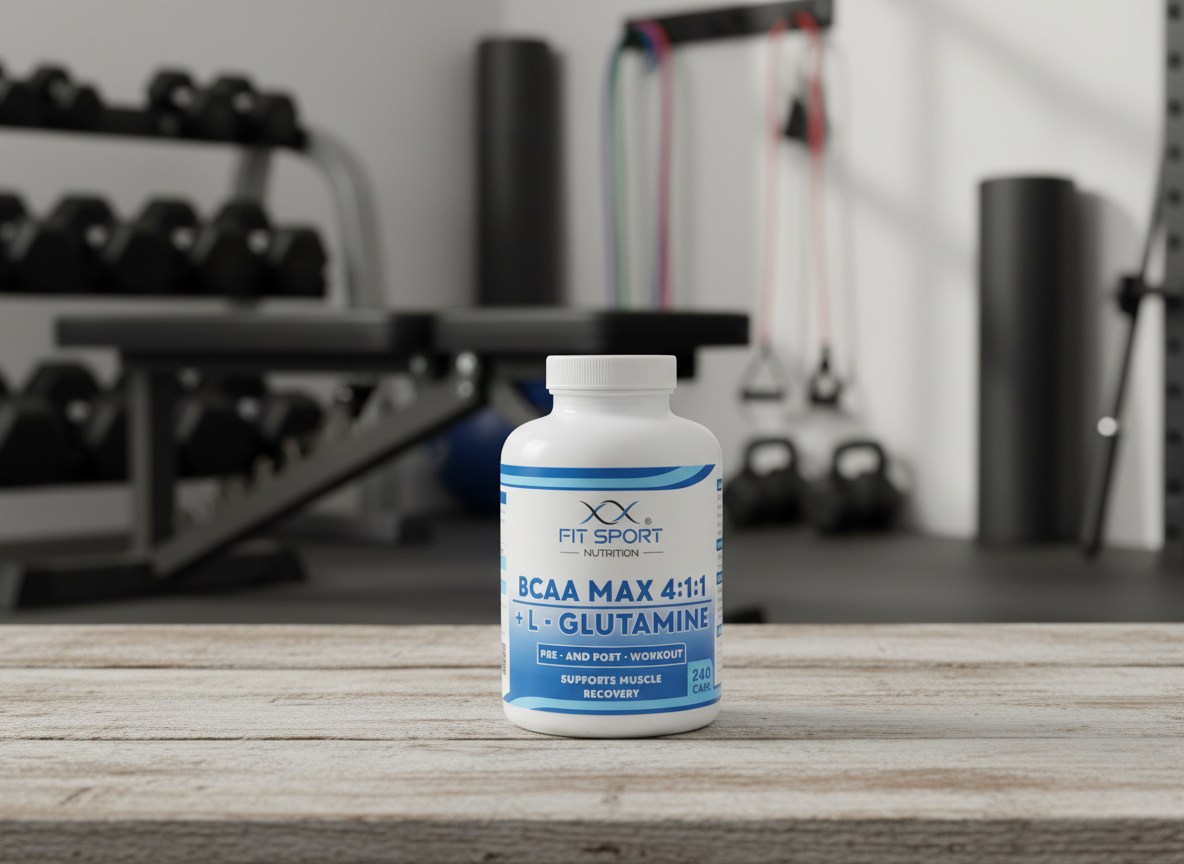 FitSport Nutrition 2x BCAA MAX 4:1:1 + L-Glutamine 240 kapslí