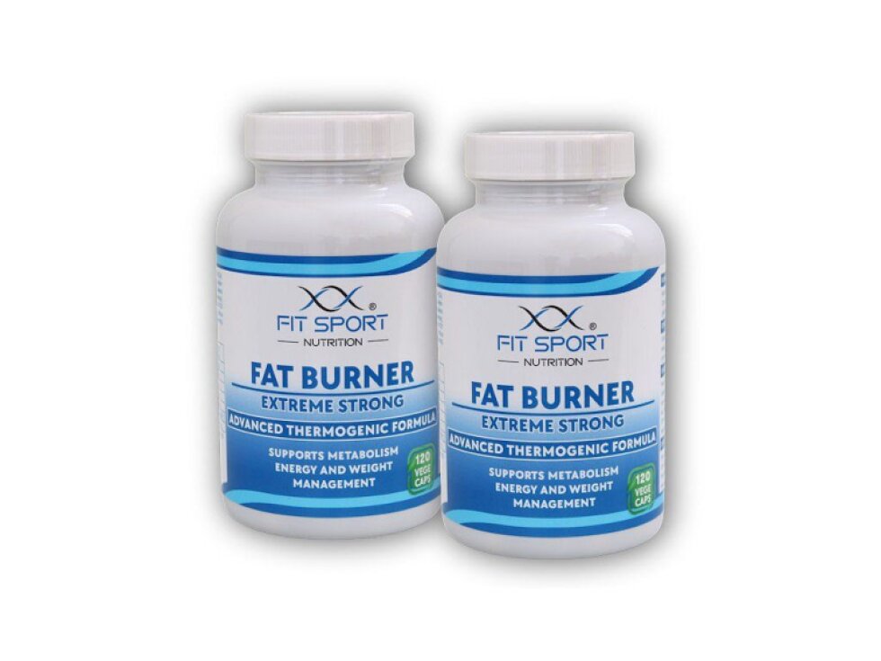 FitSport Nutrition 2x Fat Burner Extreme Strong 120 vege caps - Spalovač tuků