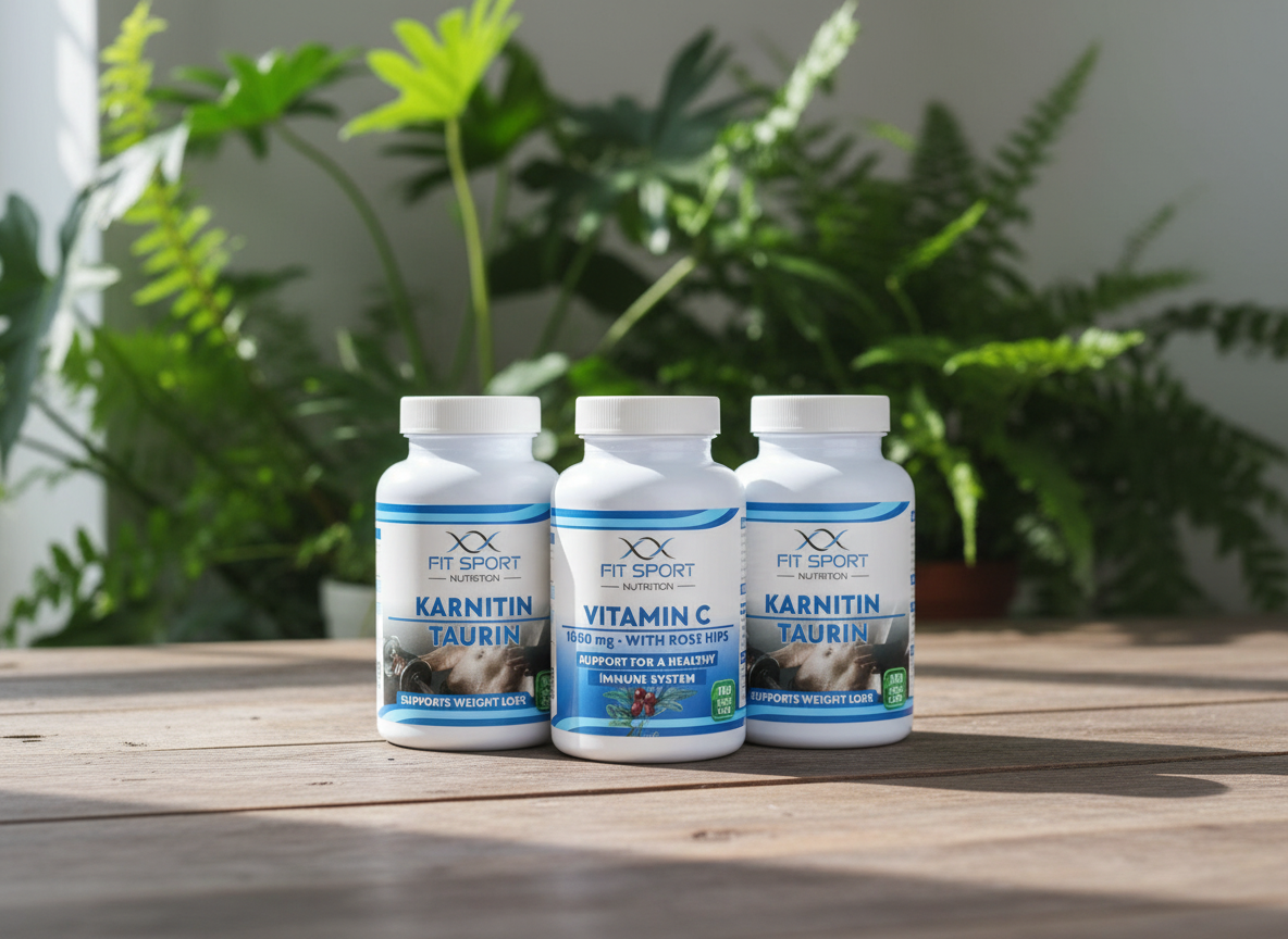 FitSport Nutrition 2x Karnitin Taurin 120cp + Vit C 120 cps