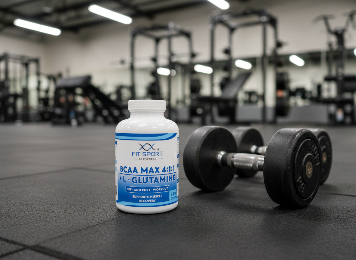 FitSport Nutrition 2x BCAA MAX 4:1:1 + L-Glutamine 240 kapslí